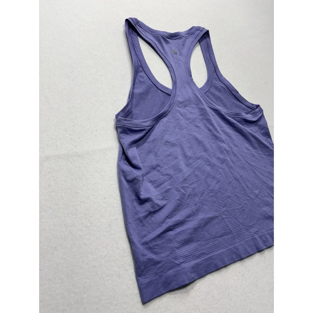 Lululemon Tank Womens Small Purple Racerback Seamless Knit Athletic Top